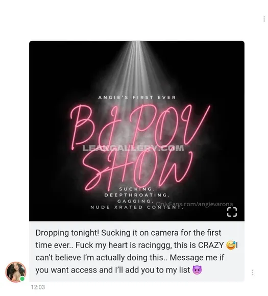 Angievarona Exclusive Leaked Nude Onlyfans #1782762