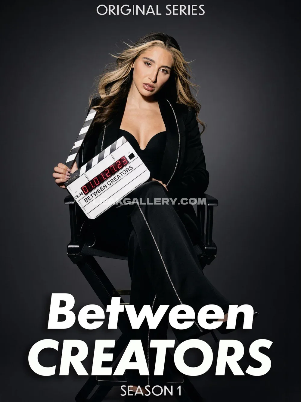 Abella Danger Black Suit Clapboard Pose OnlyFans Photo Leaked