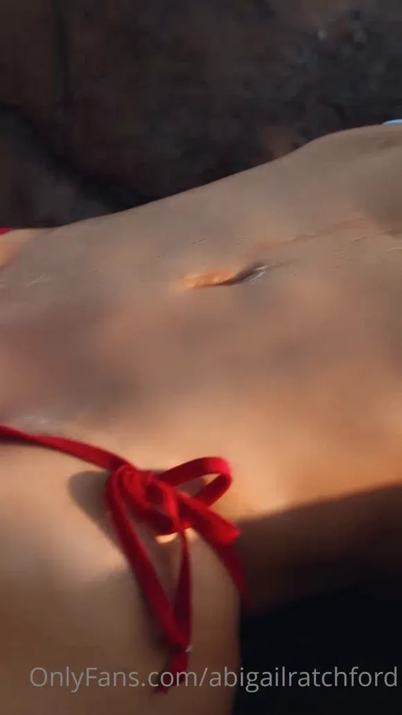 Abigailratchford Red String Bikini Bottom OnlyFans Video Leaked