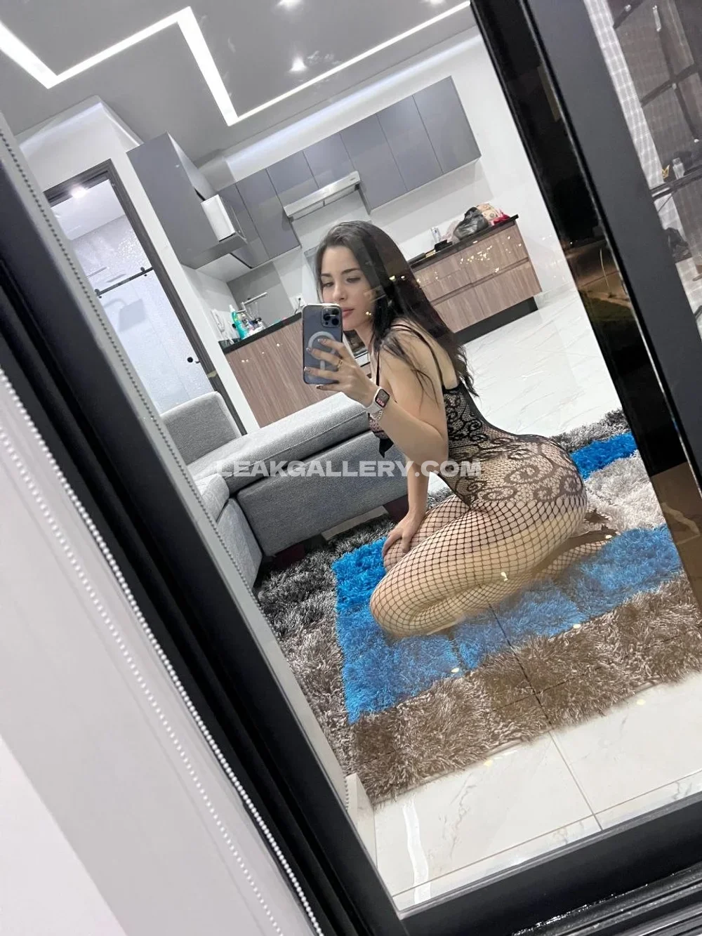 Adrianaolivarez Fishnet Bodysuit Mirror Selfie OnlyFans Photo Leaked