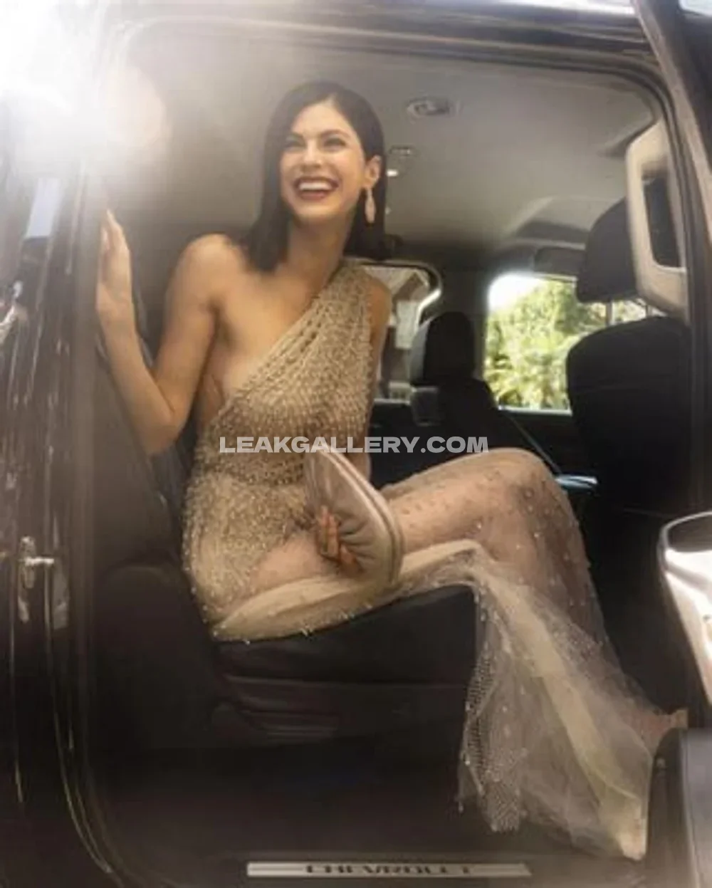 Alexandradaddario Gown In Car Pose OnlyFans Photo Leaked