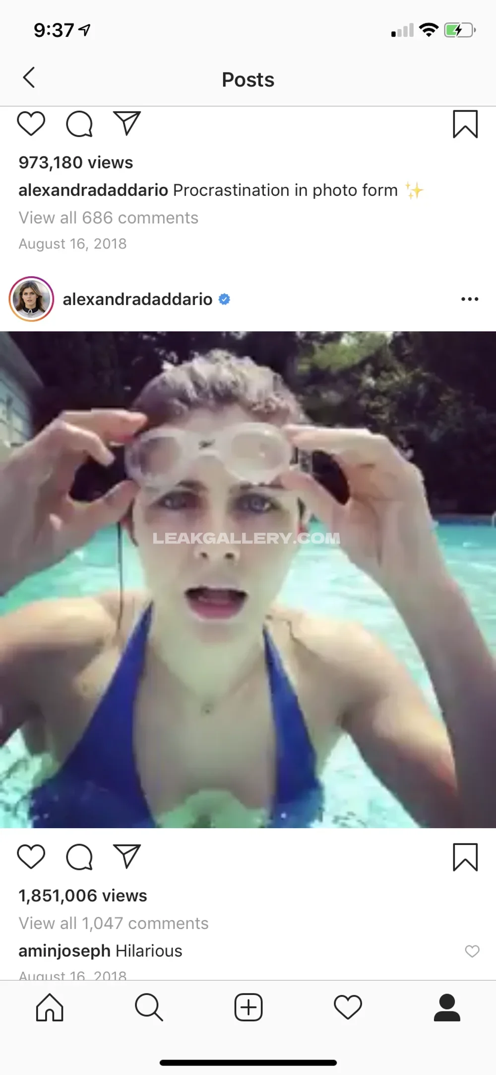 Alexandradaddario Poolside Goggles Tease OnlyFans Photo Leaked