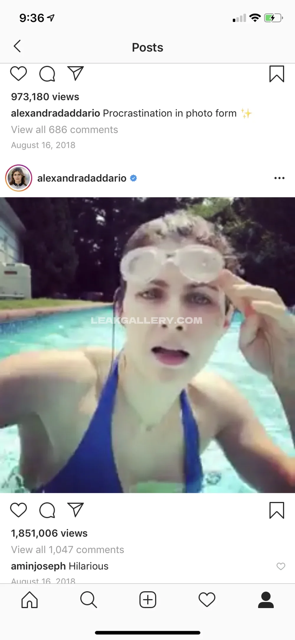 Alexandradaddario Poolside Goggles Tease OnlyFans Photo Leaked