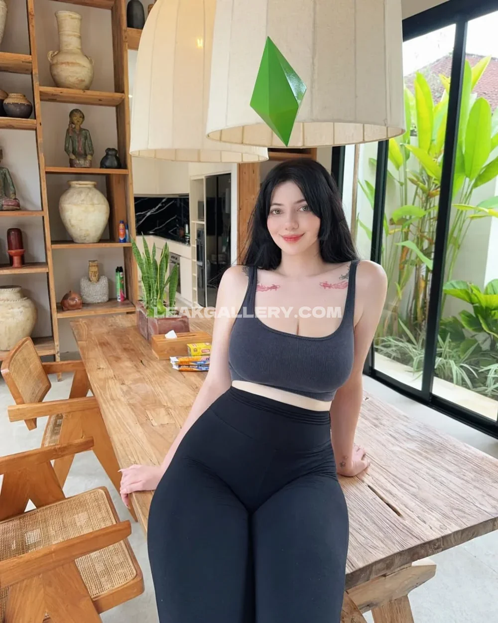 Alina Becker Tattooed Top And Leggings OnlyFans Photo Leaked