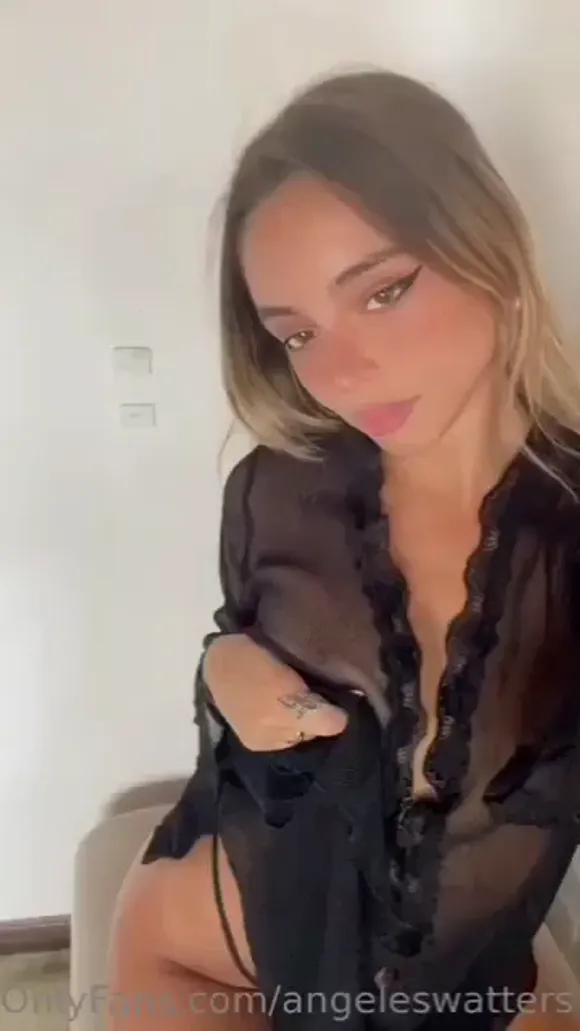 Angeleswatters Sheer Black Robe Tease OnlyFans Video Leaked