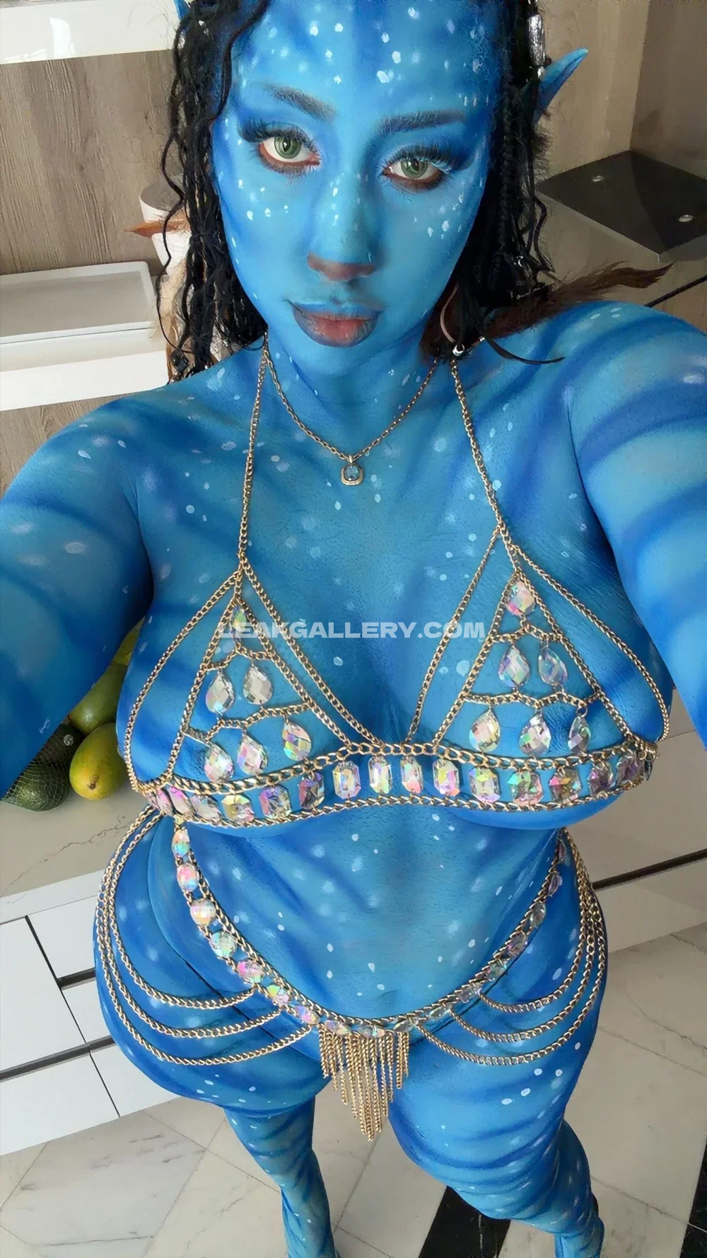 Angelferrnandezz Blue Body Paint Cosplay OnlyFans Photo Leaked