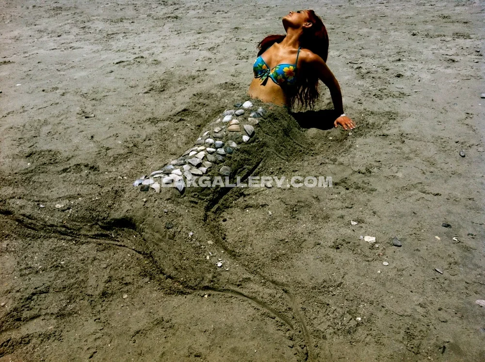 Arianagrande Beach Mermaid Pose OnlyFans Photo Leaked