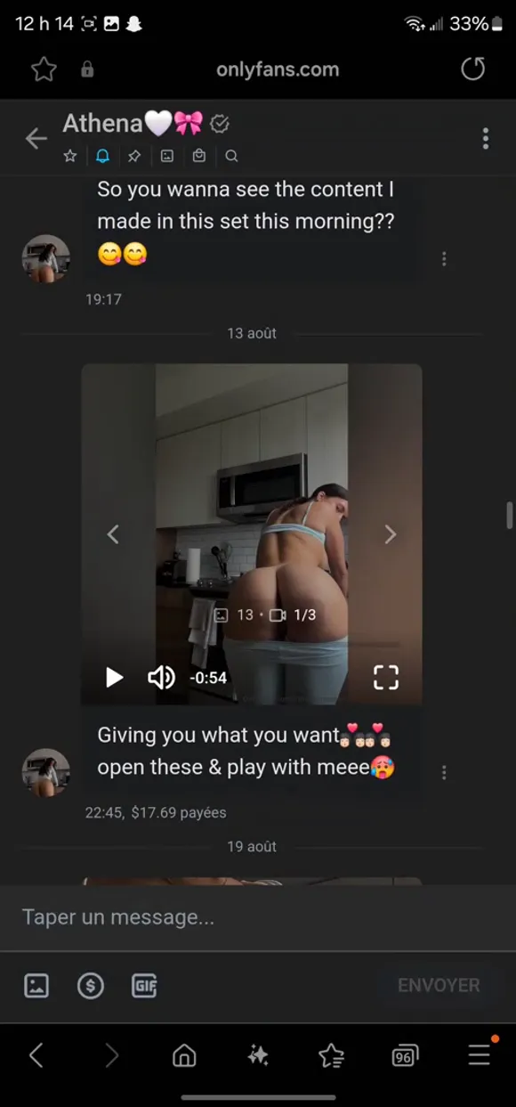 Athenamusee Bare Ass Bending Over OnlyFans Video Leaked