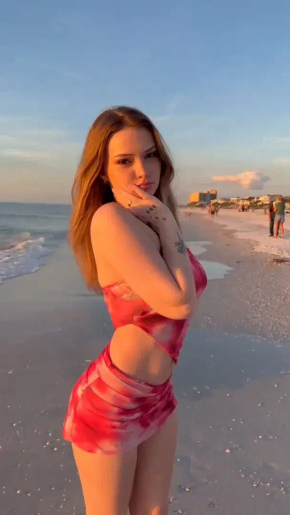 Avaxreyes Beachside Red Bikini Pose OnlyFans Video Leaked