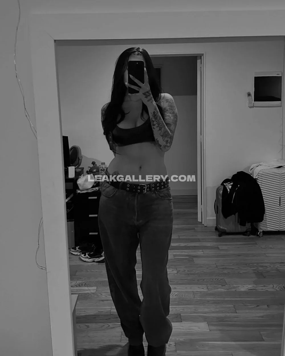 Aylulopez Tattooed Topless Mirror Selfie OnlyFans Photo Leaked