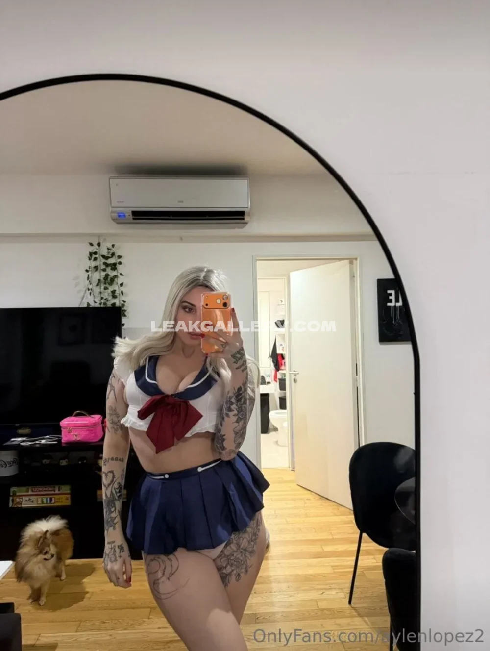 Aylulopez Sailor Outfit Mirror Selfie OnlyFans Photo Leaked