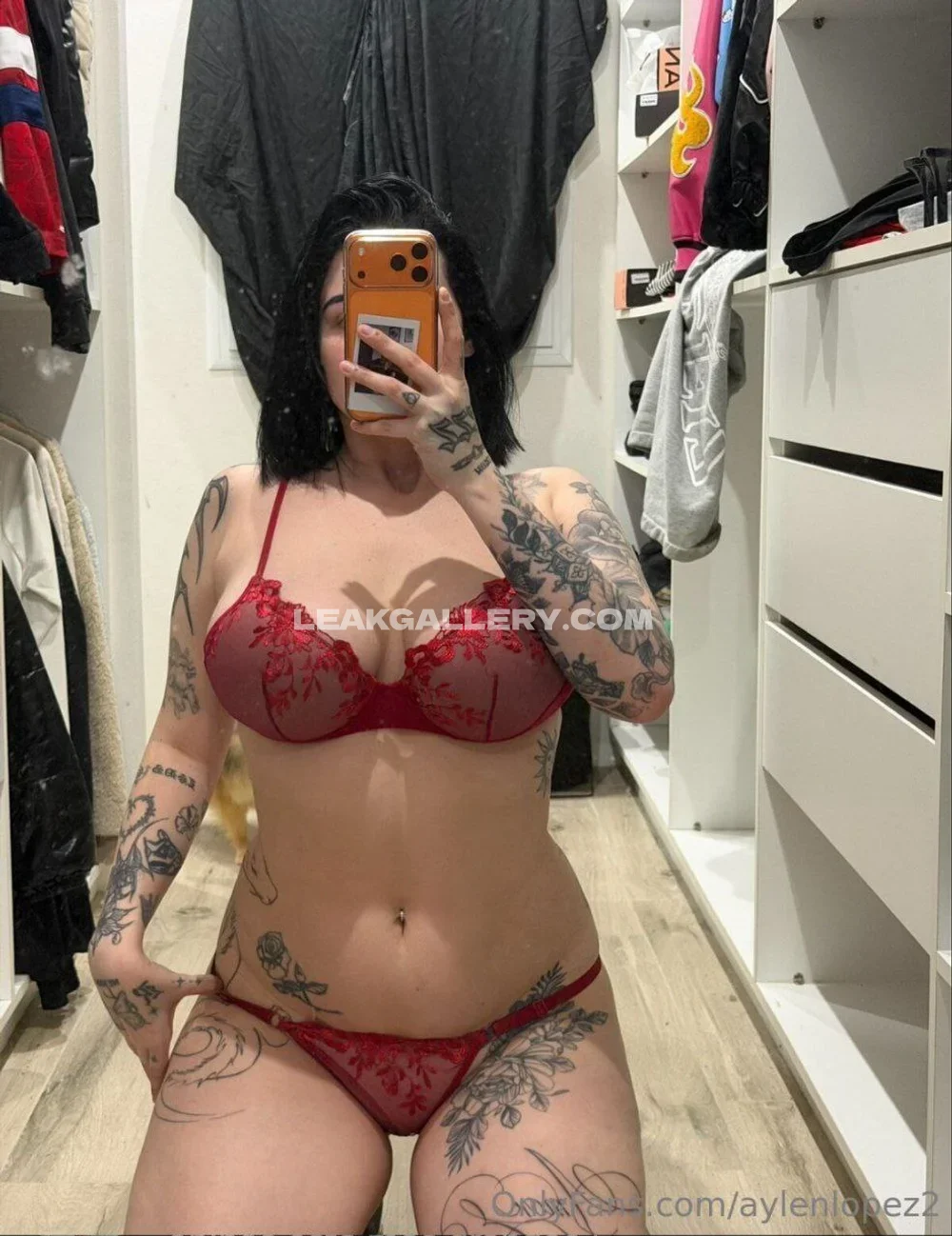 Aylulopez Red Lace Lingerie Selfie OnlyFans Photo Leaked