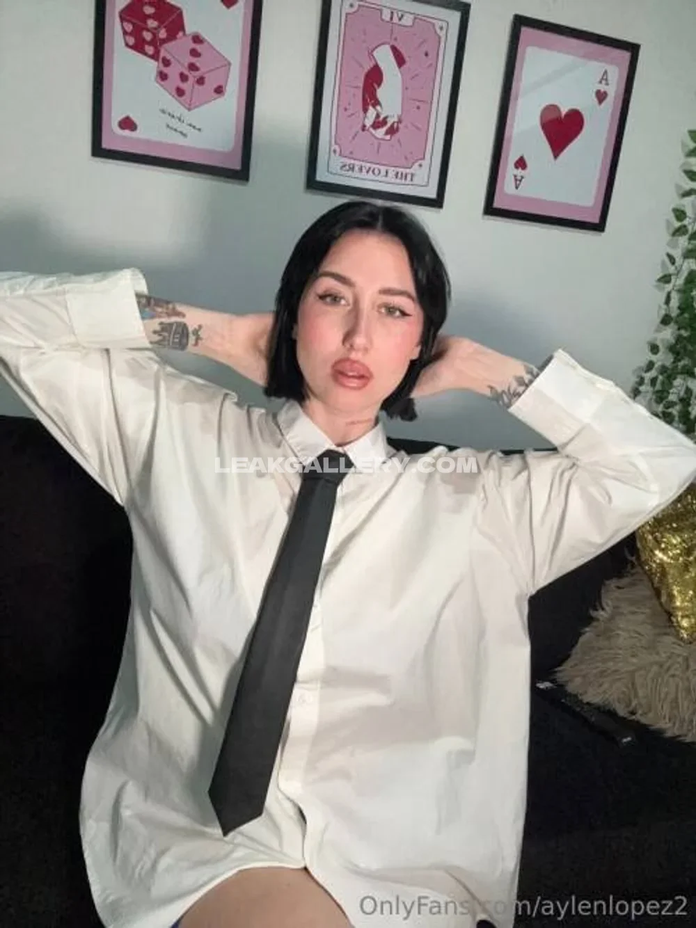 Aylulopez White Shirt Black Tie OnlyFans Photo Leaked