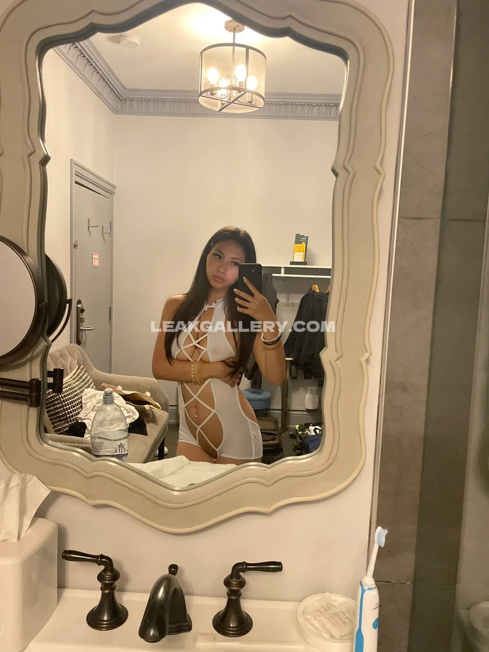Bbyanni Mirror Selfie In White Bodysuit OnlyFans Photo Leaked