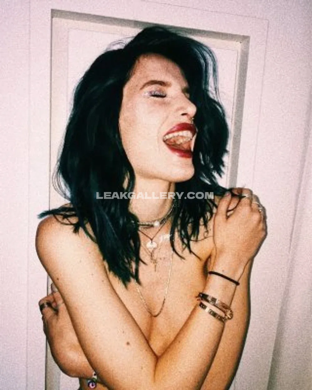 Bellathorne Topless Laughing Pose OnlyFans Photo Leaked