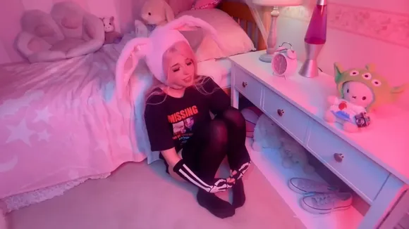 Belle Delphine Bunny Ears Floor Pose OnlyFans Video Leaked