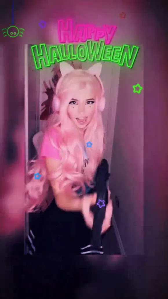 Belle Delphine Pink Wig Cat Ears Pose OnlyFans Video Leaked