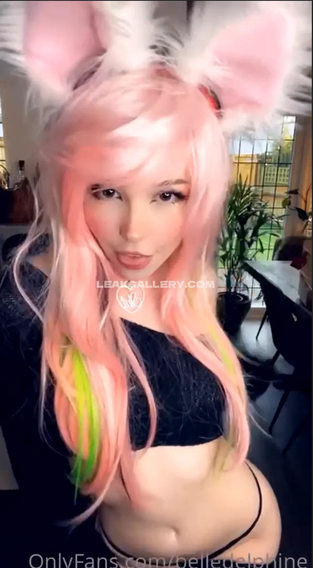 Belle Delphine Pink Hair Bunny Ears OnlyFans Photo Leaked