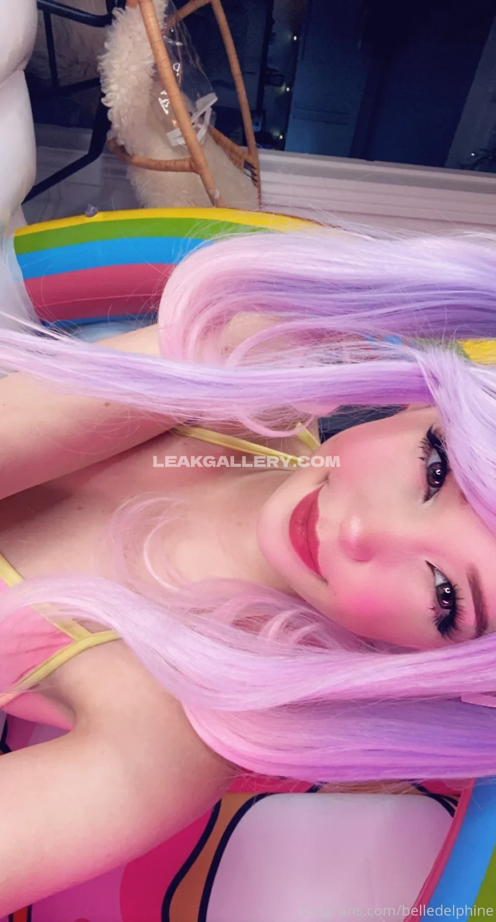 Belle Delphine Pastel Hair Bikini Tease OnlyFans Photo Leaked