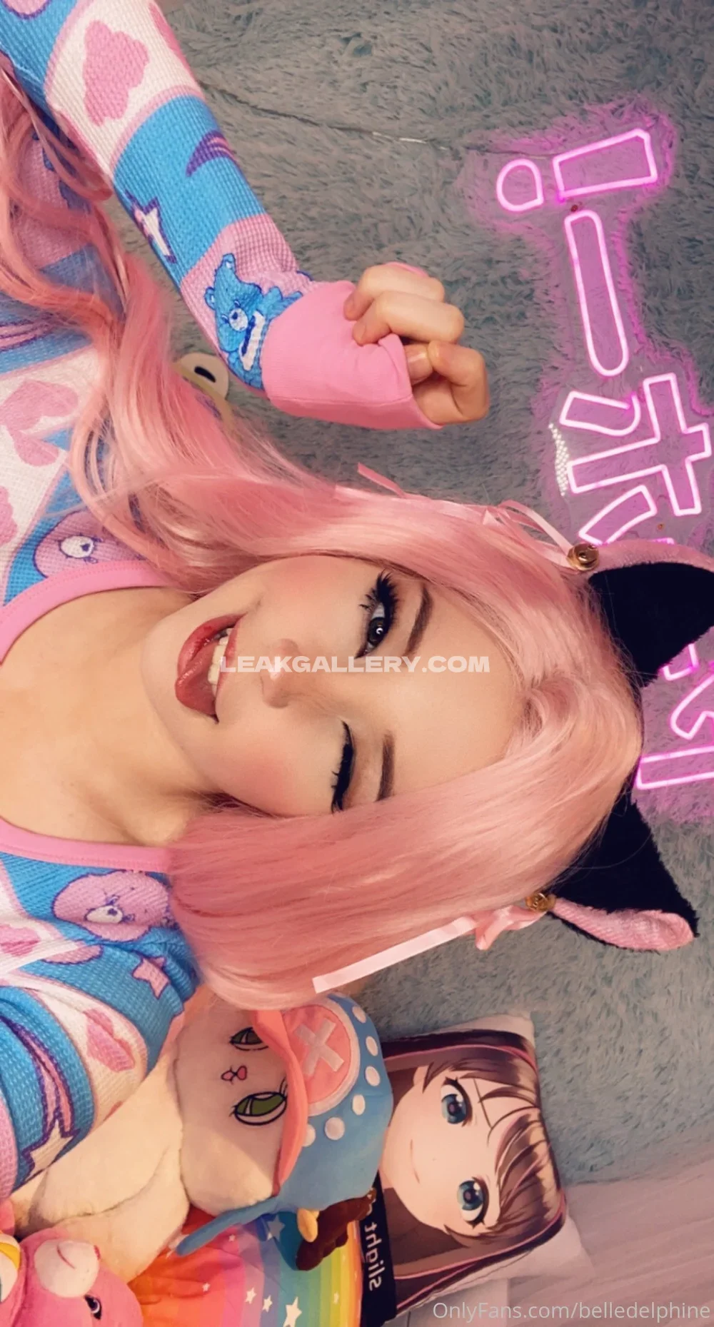 Belle Delphine Pink Hair Cat Ears OnlyFans Photo Leaked