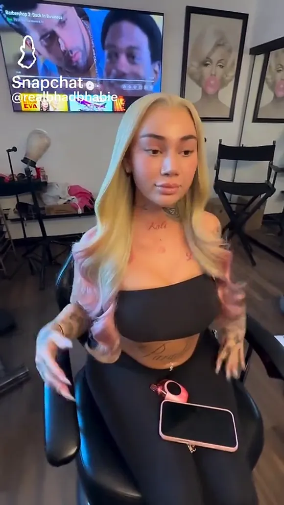 Bhad Bhabie Topless Sitting Pose OnlyFans Video Leaked