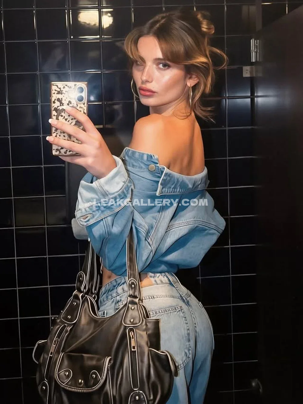 Biancaarvidsson Denim Jacket Selfie Pose OnlyFans Photo Leaked