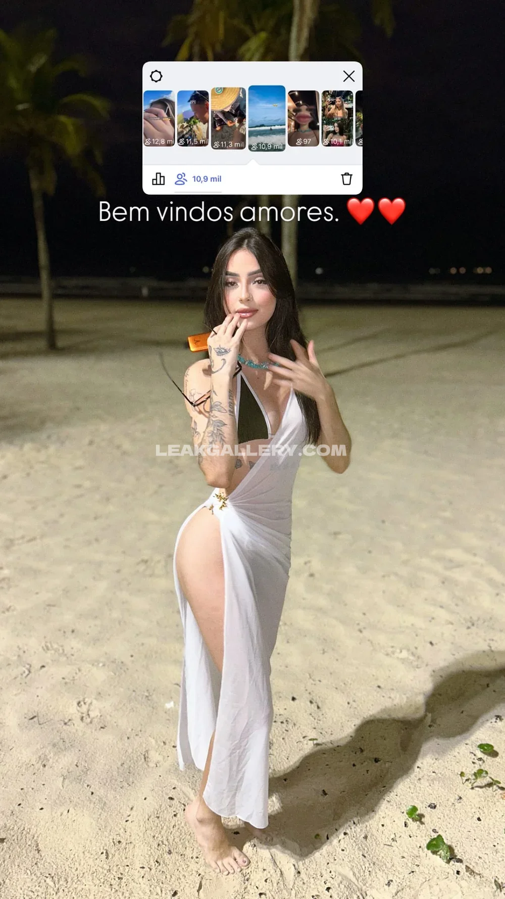 Bianchingrid Beachside White Dress Pose OnlyFans Photo Leaked