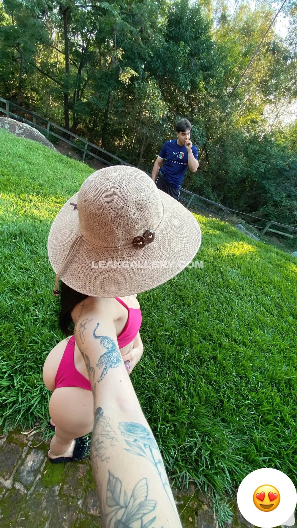 Bianchingrid Tattooed Ass In Pink Bikini OnlyFans Photo Leaked