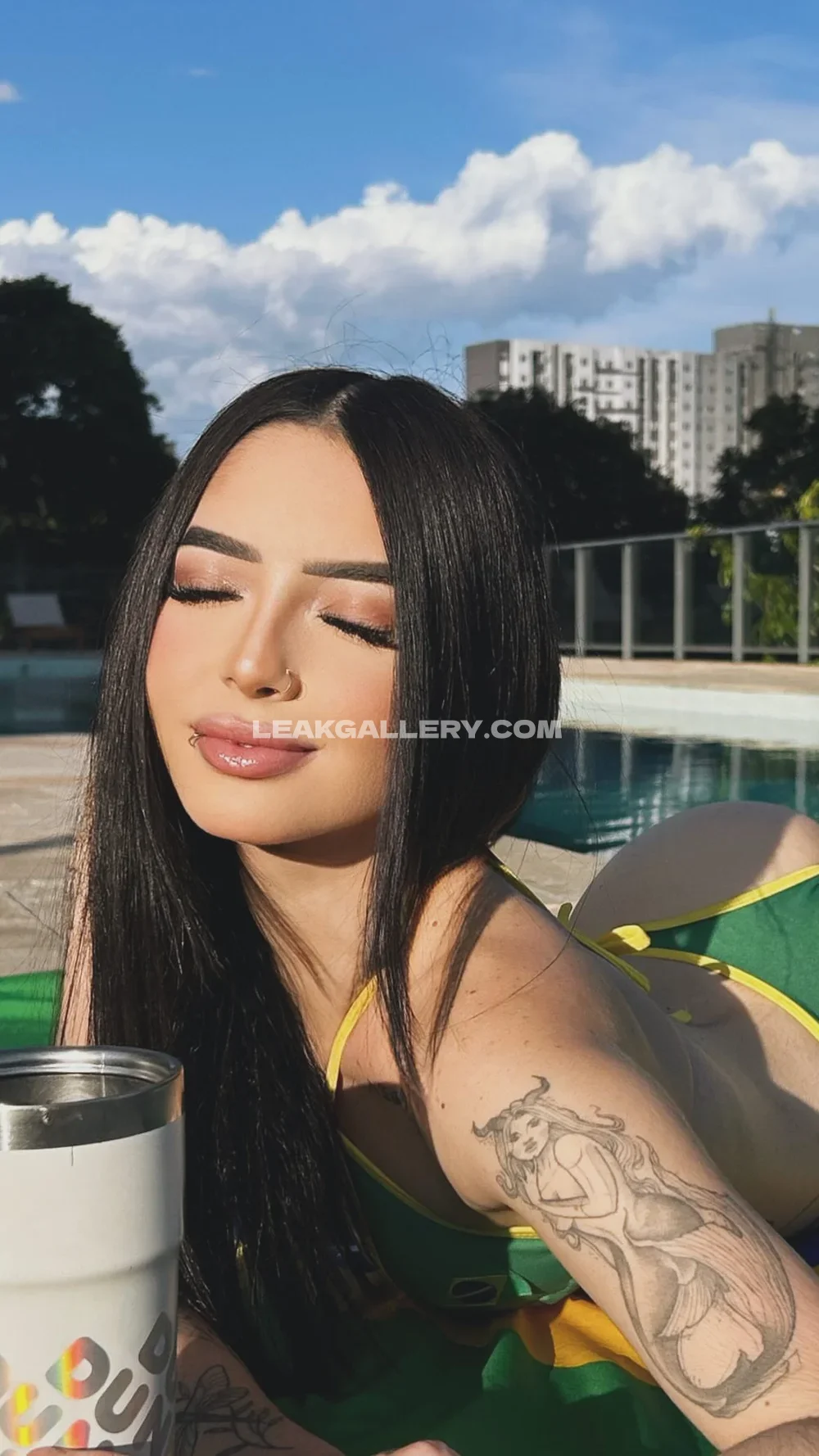 Bianchingrid Poolside Bikini Pose OnlyFans Photo Leaked