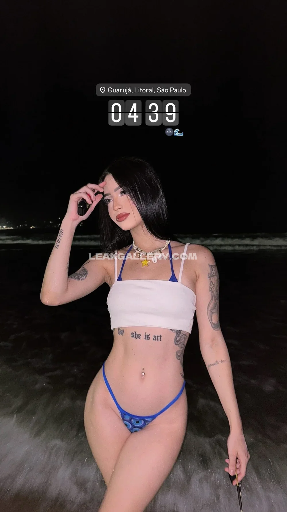 Bianchingrid Bikini Beach Pose OnlyFans Photo Leaked