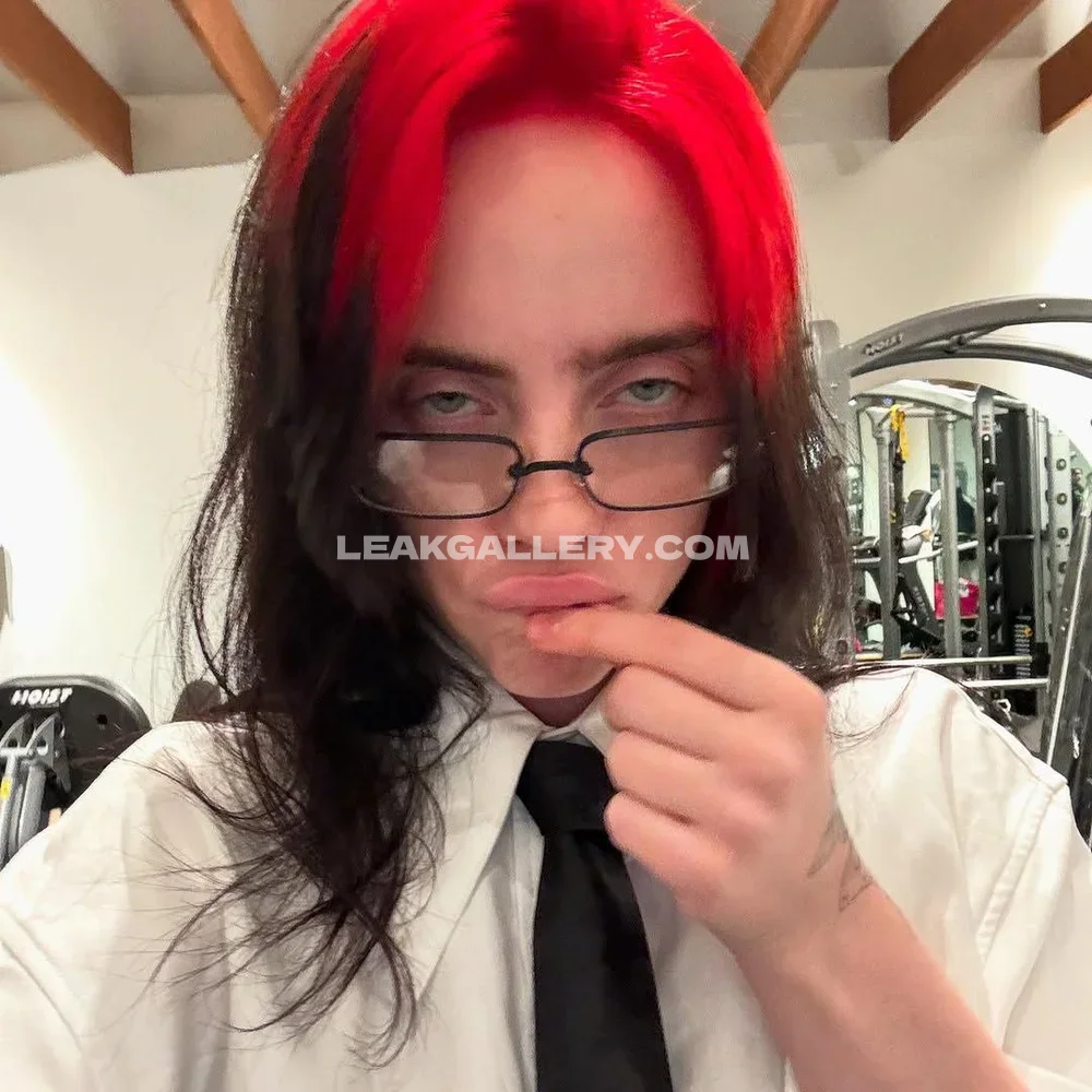 Billie_eilish Red Hair Schoolgirl Pose OnlyFans Photo Leaked