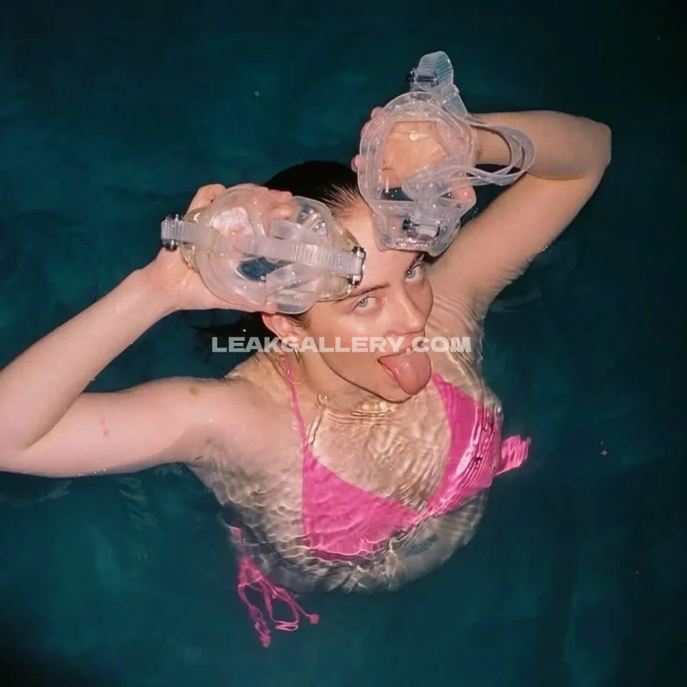 Billie_eilish Pink Bikini Pool Tease OnlyFans Photo Leaked