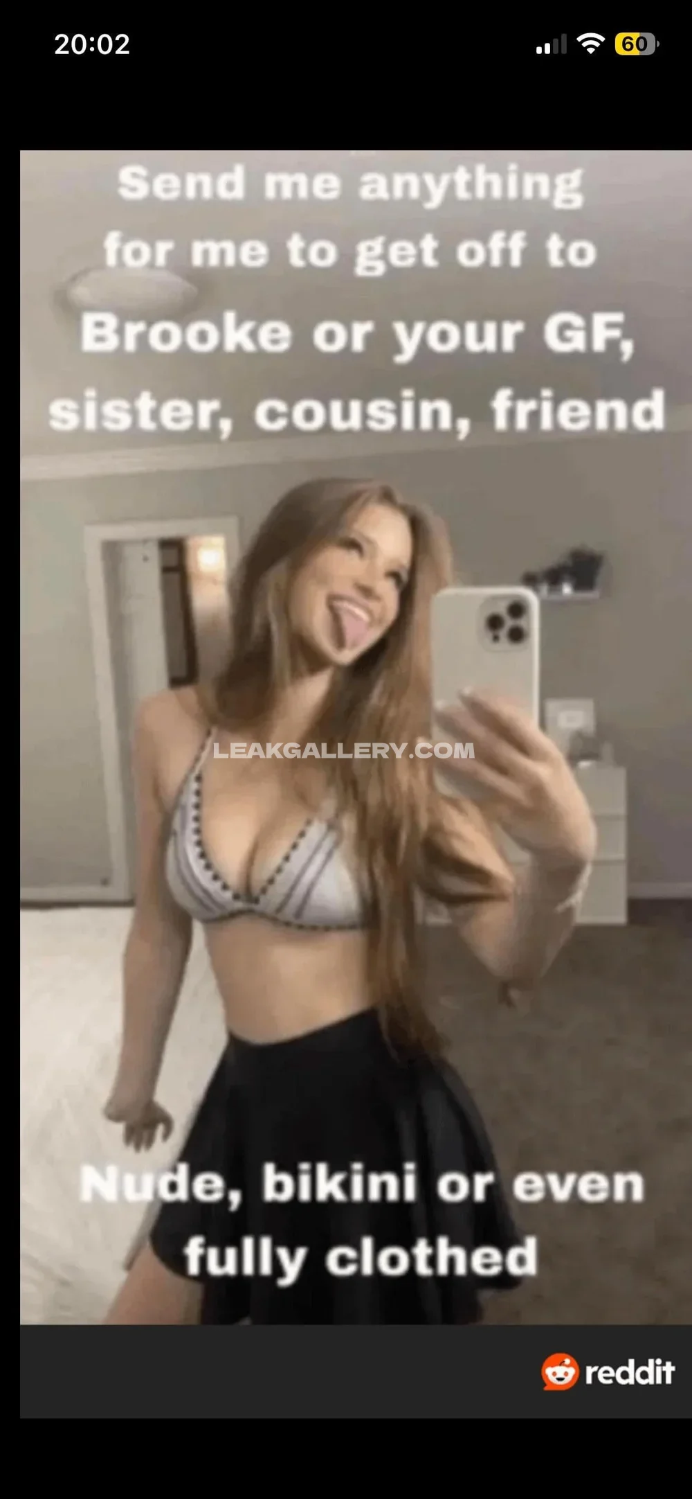 Brookemonk Bra Selfie With Tongue Out OnlyFans Photo Leaked