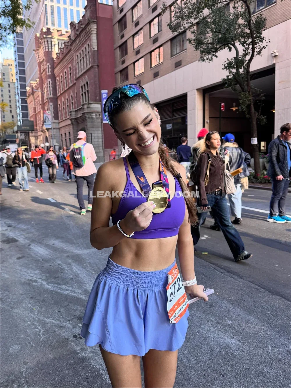 Brookemonk Purple Sports Bra Grin OnlyFans Photo Leaked