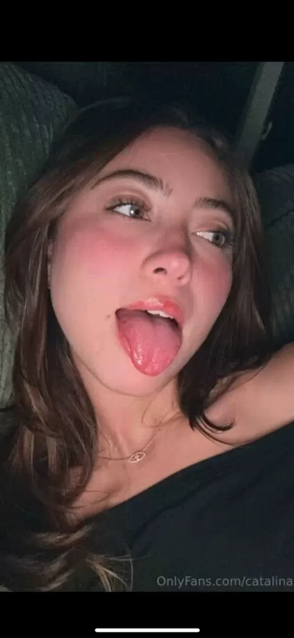 Catalinasof Tongue Out Car Selfie OnlyFans Video Leaked