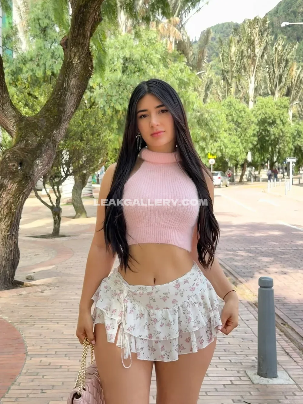 Catsara Pink Crop Top Outdoor OnlyFans Photo Leaked