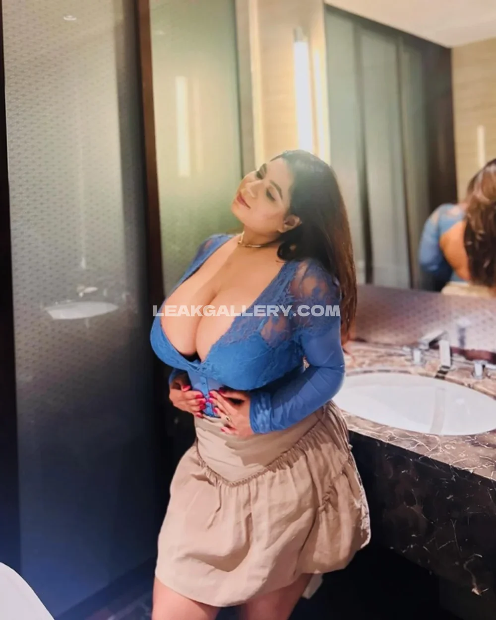 Charusharma0108 Blue Lace Bra Tease OnlyFans Photo Leaked
