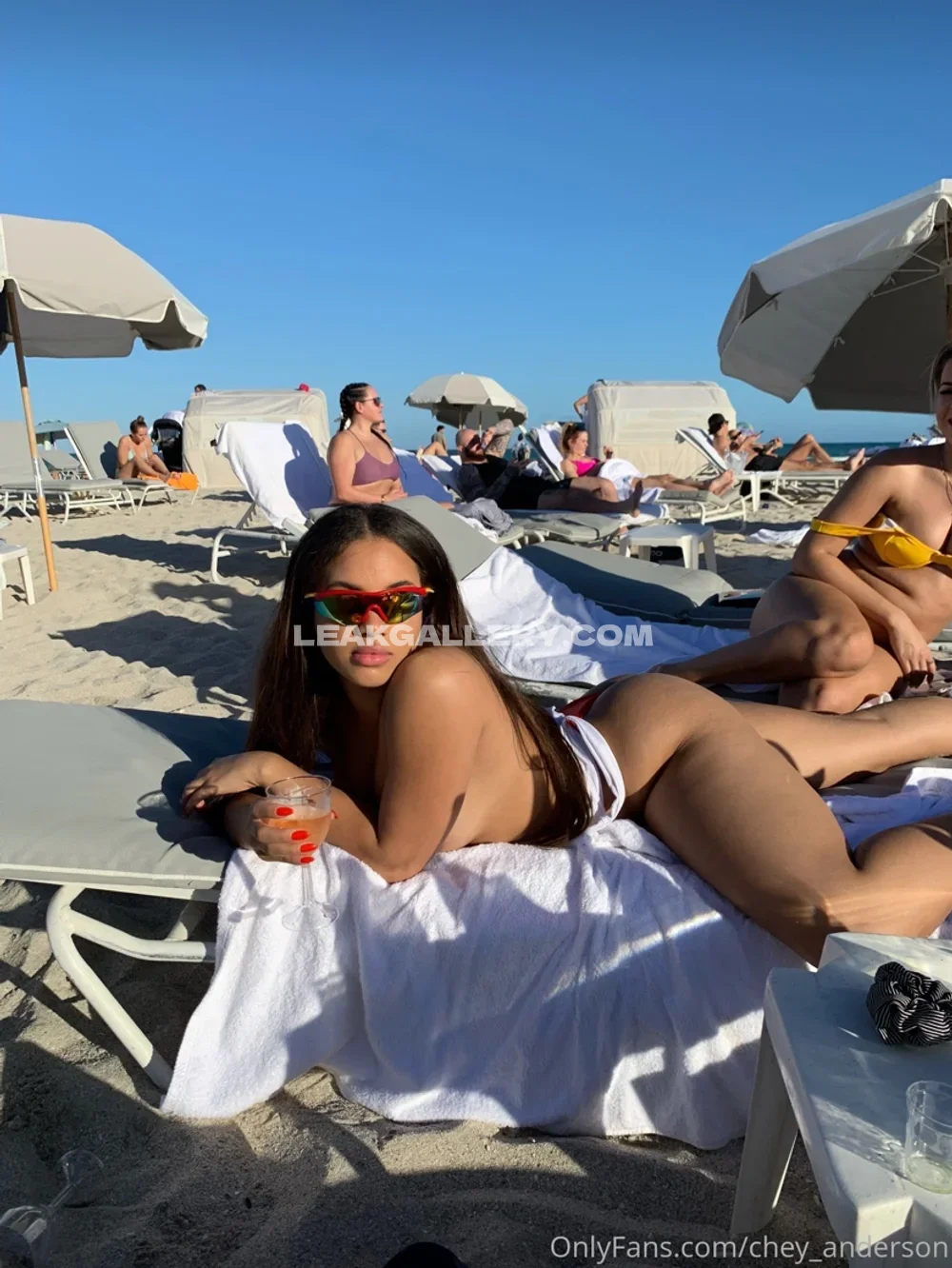 Chey_anderson Beach Bikini Lounging OnlyFans Photo Leaked