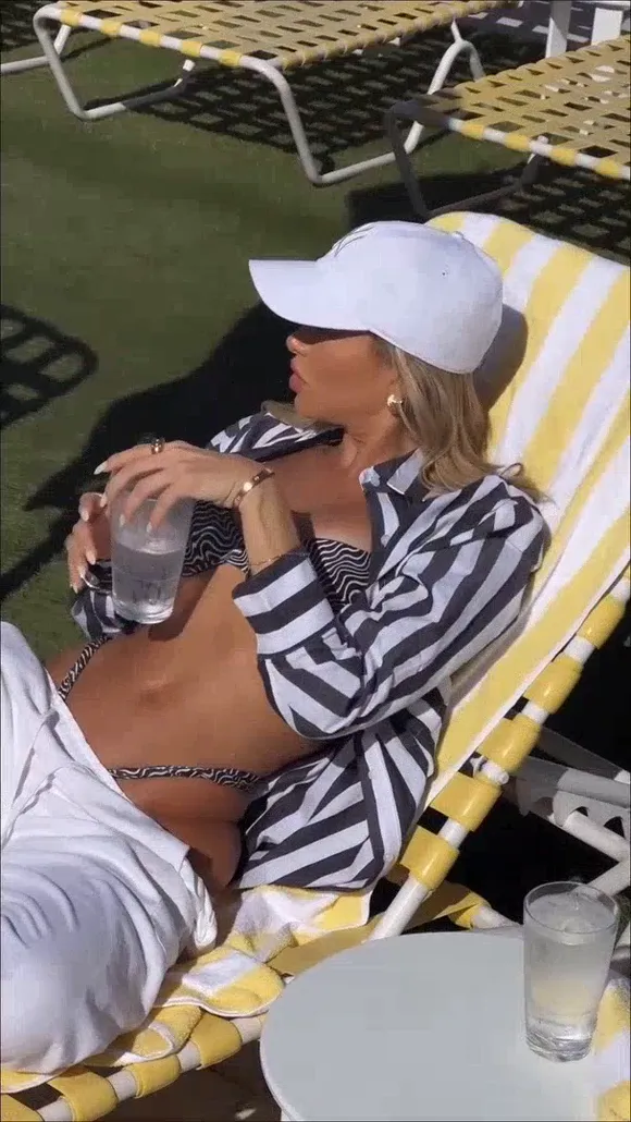 Cindy_prado Striped Bikini Lounging OnlyFans Video Leaked