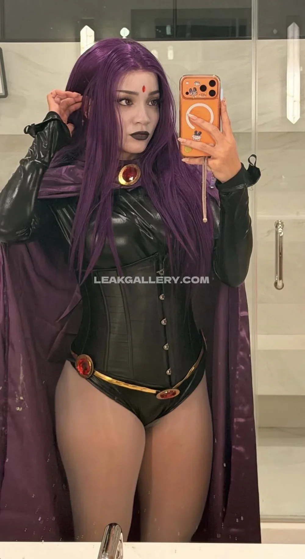 Cinna Purple Wig Cosplay Selfie OnlyFans Photo Leaked