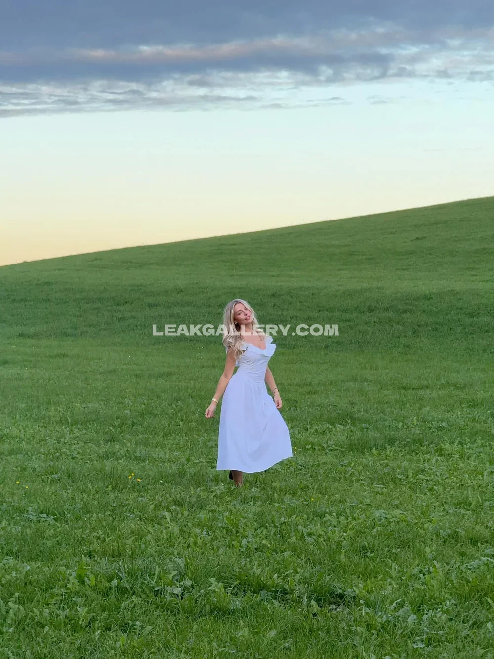 Corinnakopf White Dress In Field OnlyFans Photo Leaked