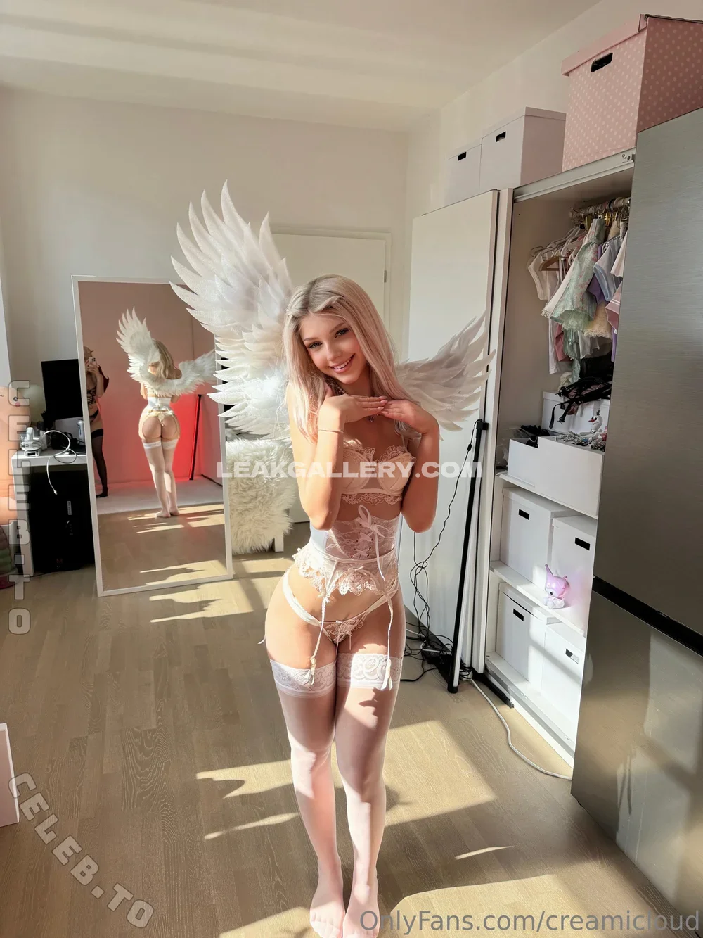 Creamicloudxo Lace Bodysuit With Wings OnlyFans Photo Leaked