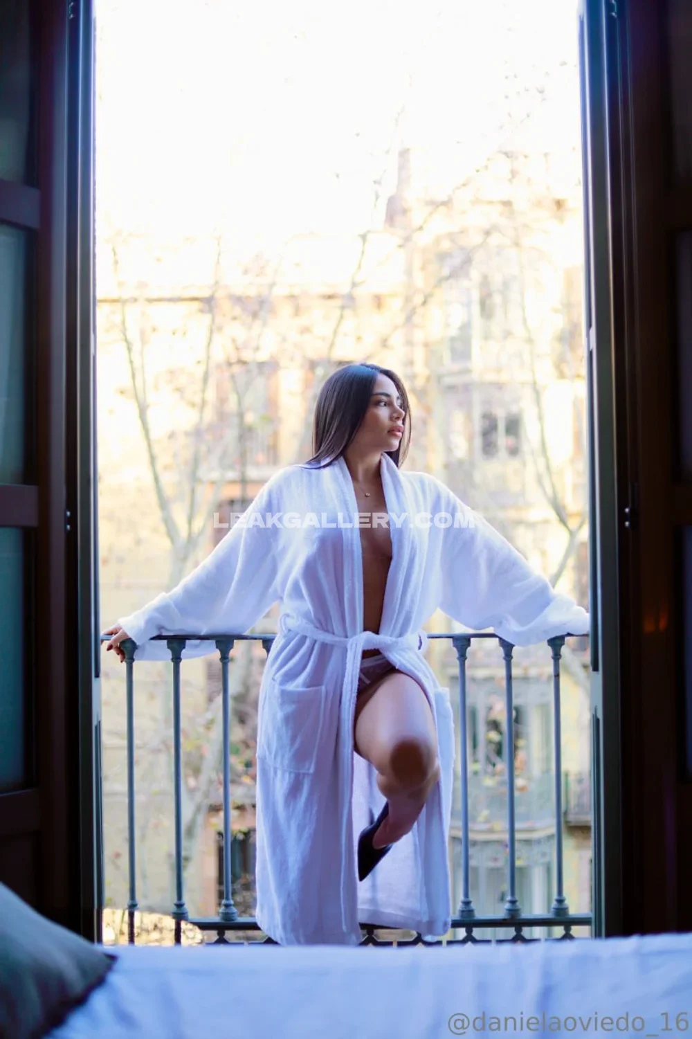 Danielaoviedo___ White Robe Balcony Pose OnlyFans Photo Leaked