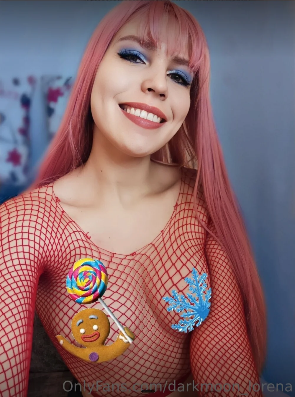 Darkmoon_lorena Fishnet Top With Candy Props OnlyFans Photo Leaked