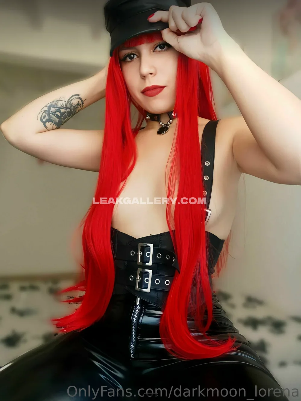 Darkmoon_lorena Red Hair Latex Outfit OnlyFans Photo Leaked