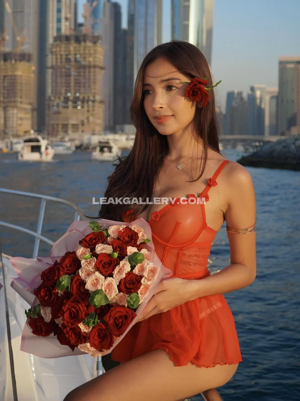 Elymist Red Rose Bikini Pose OnlyFans Photo Leaked