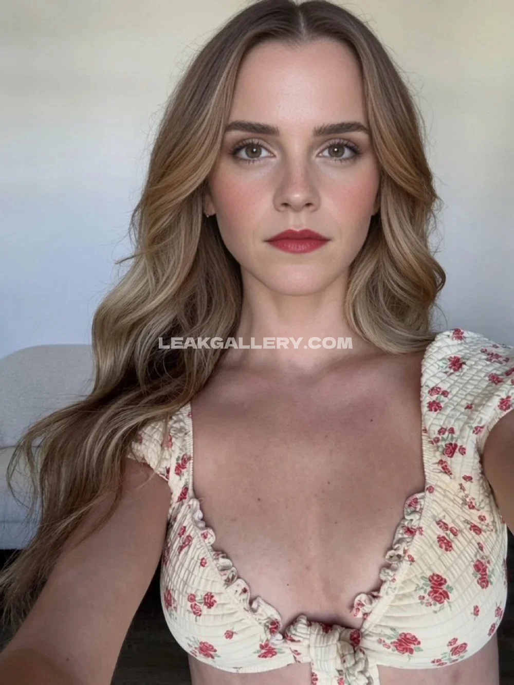 Emmawatson Floral Top Selfie Pose OnlyFans Photo Leaked