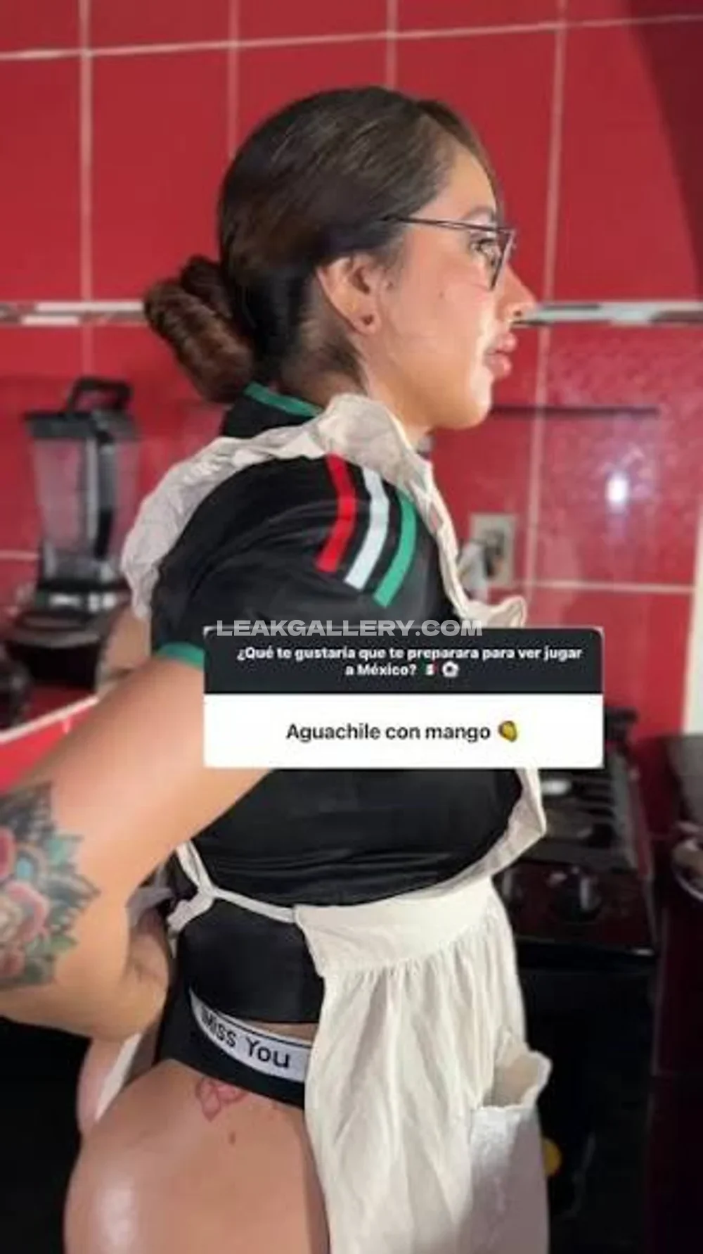 Faby Oñate Tattooed Maid Outfit OnlyFans Photo Leaked