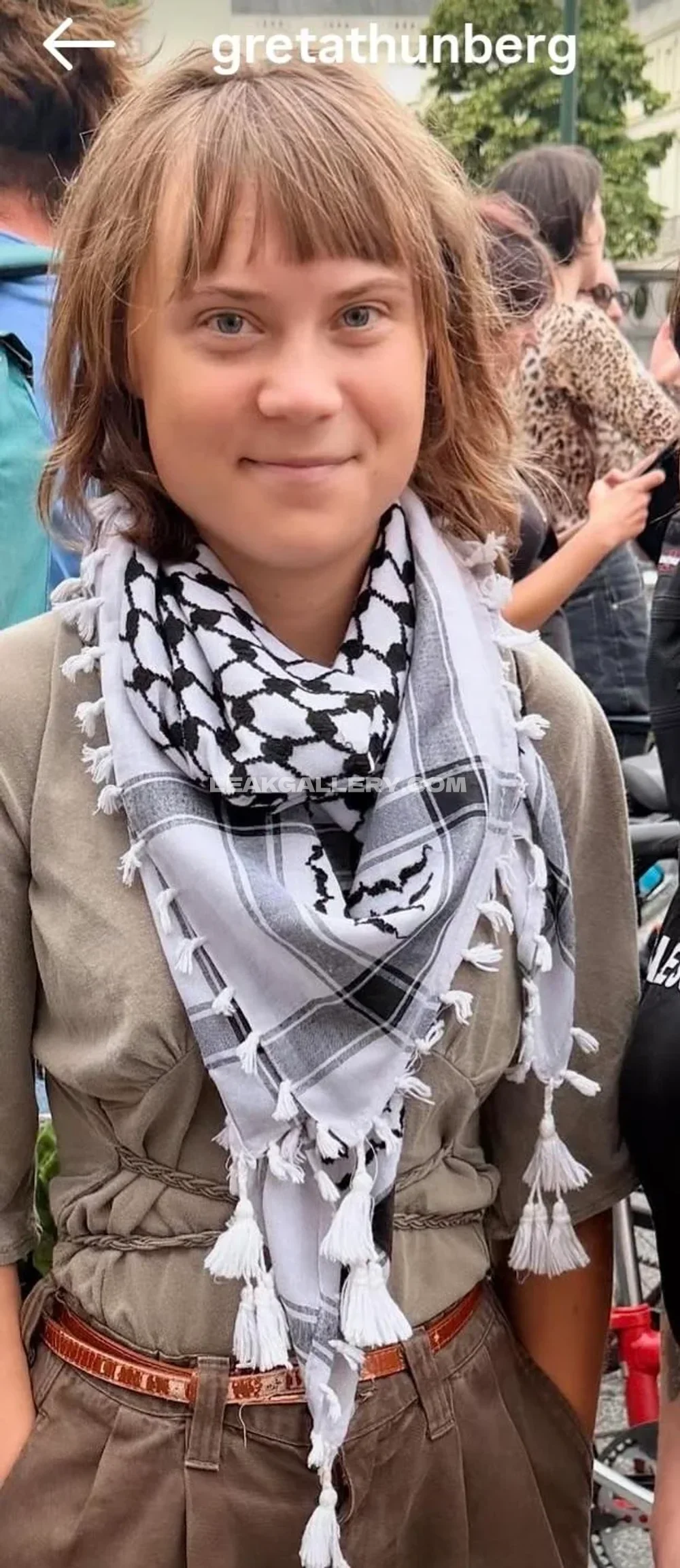 Gretathunberg Street Portrait With Scarf OnlyFans Photo Leaked