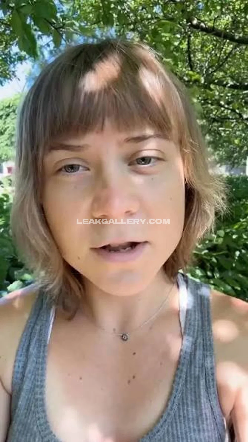 Gretathunberg Outdoor Tank Top Selfie OnlyFans Photo Leaked